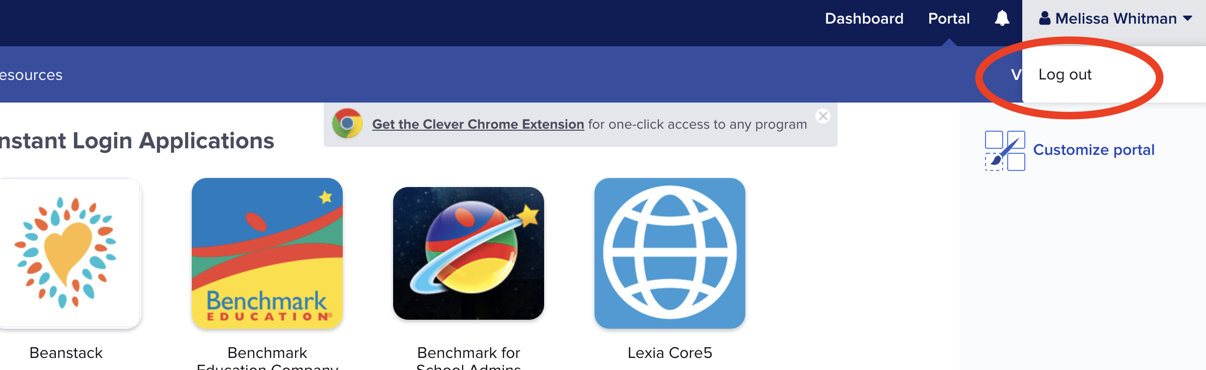 Log Out of Clever